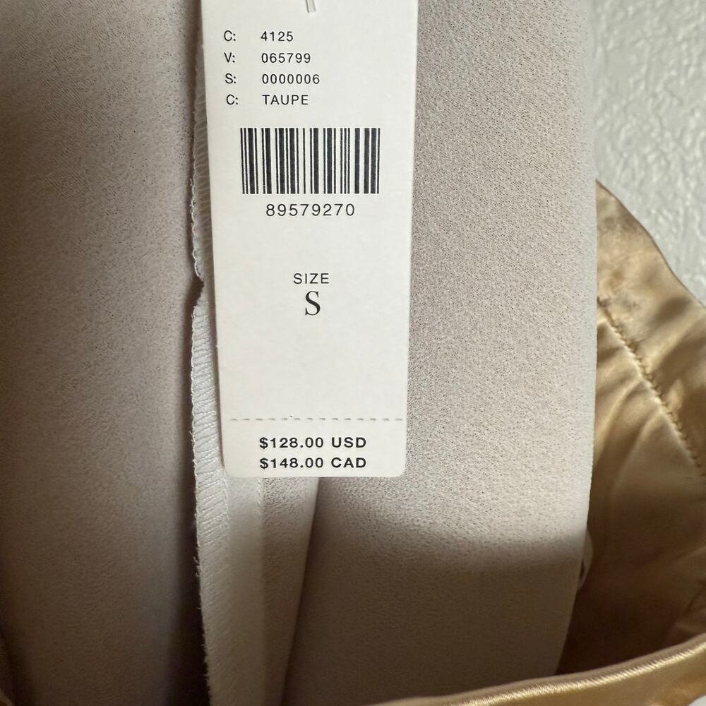 Mare Mare Silky Skirty Taupe Gold Layered Satin High Rise Shorts Size Small - Picture 11 of 13